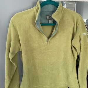 Light green 1/2 zip fleece